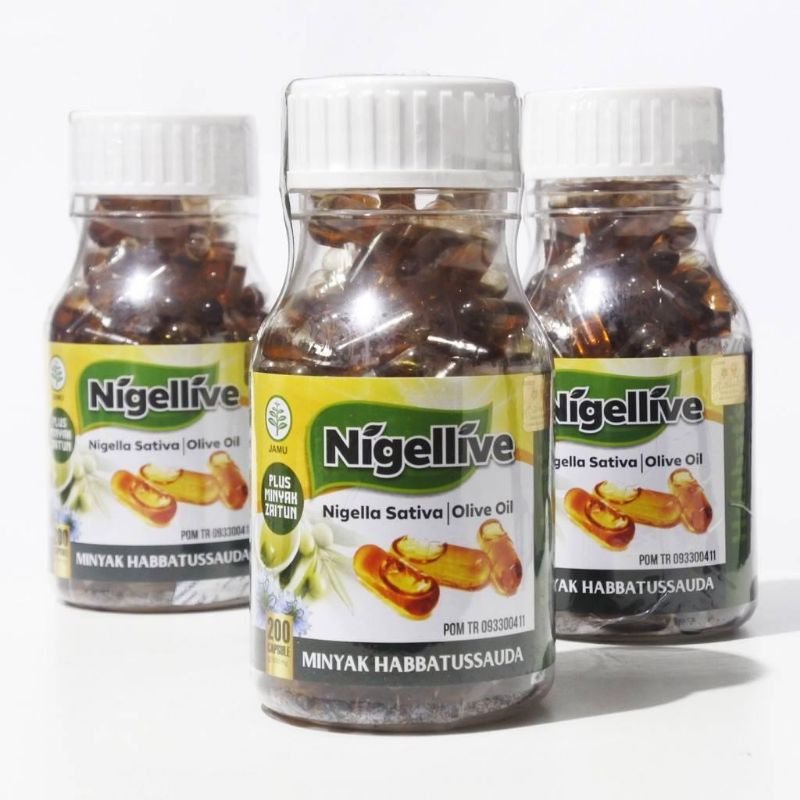 Aliya - Nigellive Oil Habbatussauda Zaitun 200 Kapsul