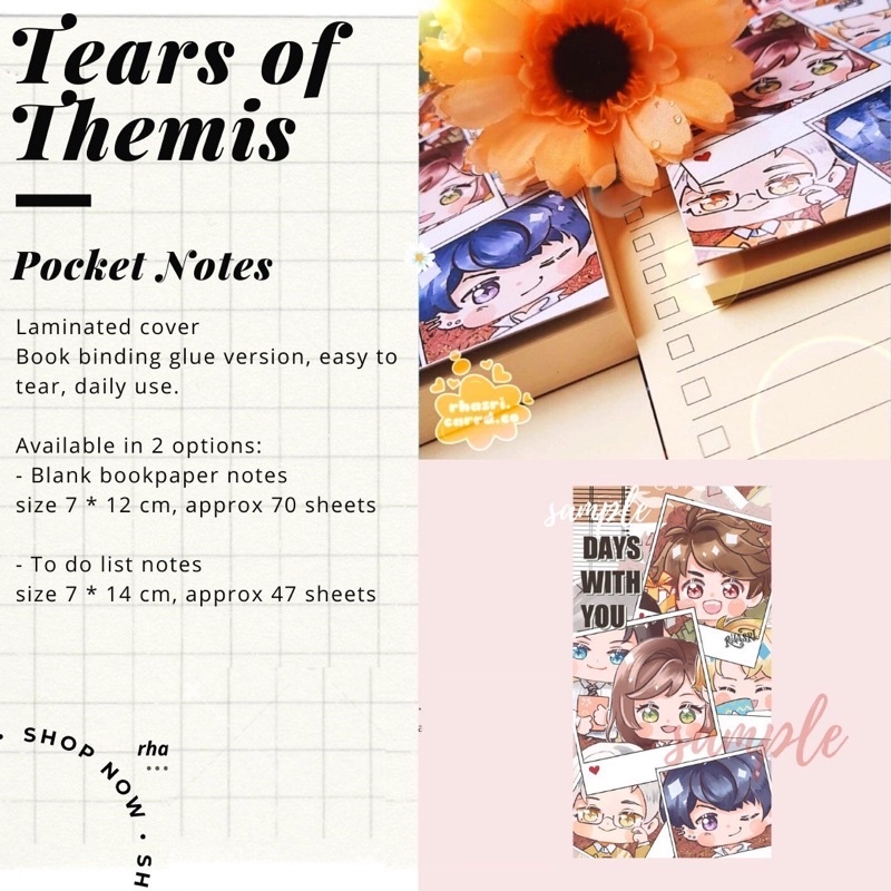 

pocket notes tears of themis Mini note book mini pocket Book anime game tot tears of themis luke artem marius vyn rosa davis