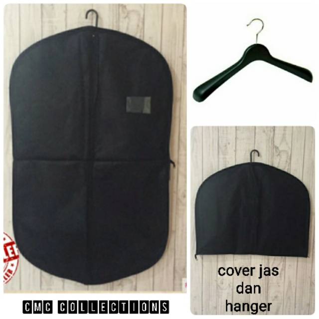 Cover jas baju , cover gantungan baju jas , pelindung baju jas dan hanger