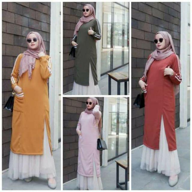 Ld 110 Tunic Santika Kembang Gurita Tunik Batik Jumbo Tunic Batik Seragam Batik Kerja Batik Hitam