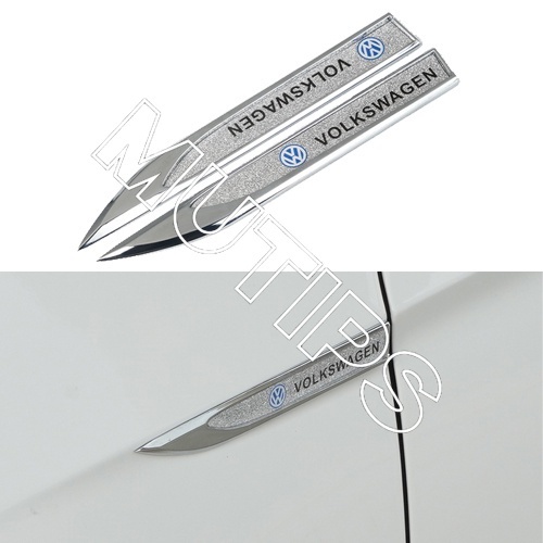 2 Paket Stiker Fender Sisi Logam Tubuh untuk Toyota Honda Mitsubishi Nissan