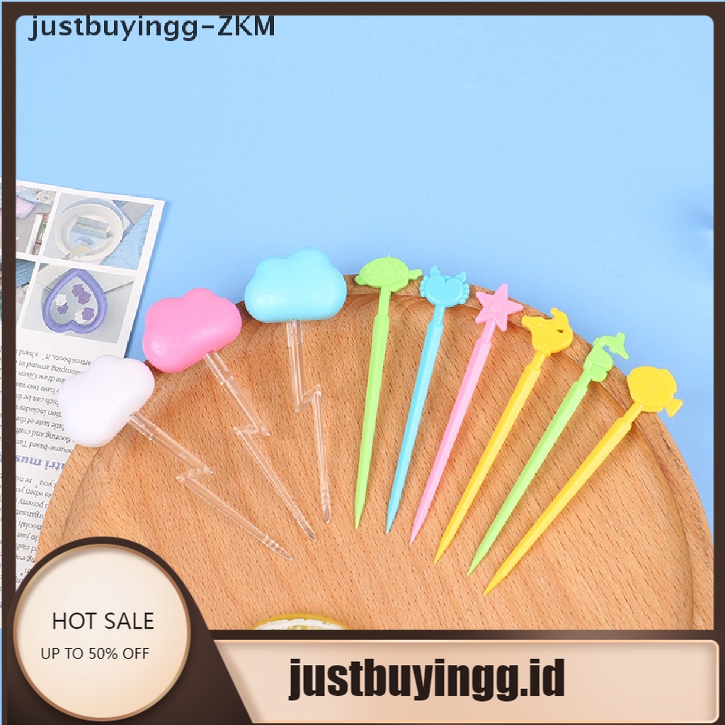 [justbuyingg] 6/20pcs Fruit Fork Mini Cartoon Children Snack Cake Dessert Food Fruit Toothpick [zkm]