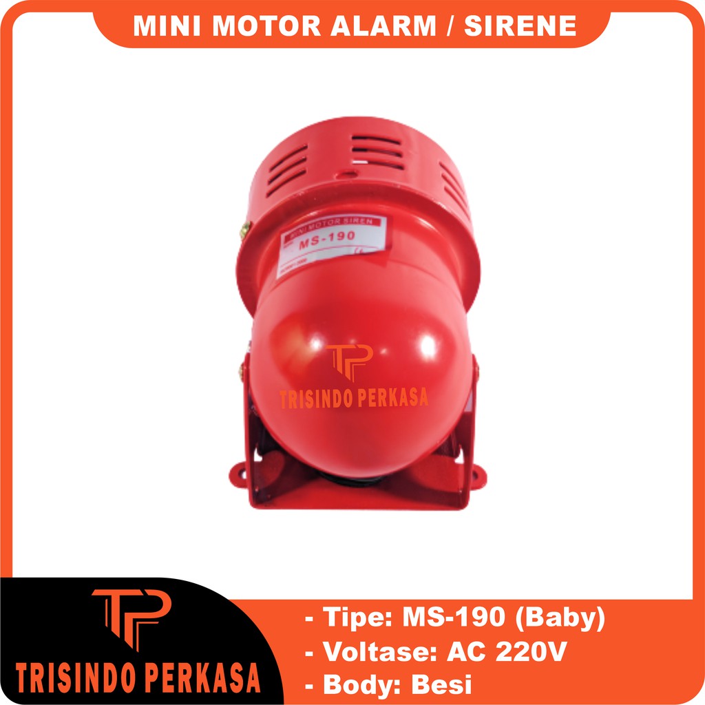 Baby Mini Sirine Sirene Motor Alarm MS190 MS-190 AC 220V Motor Sound