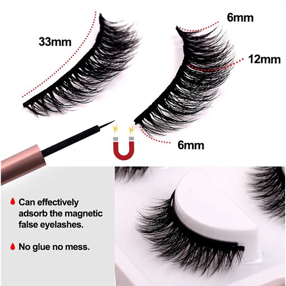 MAYCREATE BULU MATA PALSU Magnetik eyelash MAGNET 3D Magnetic SET 3Pairs with Eyeliner / MAYCREATE OFFICIAL SHOP