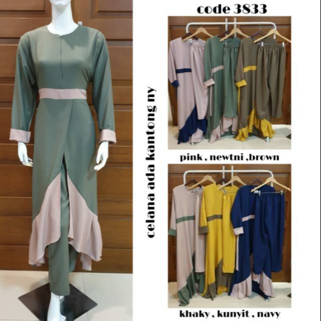 Setelan Celana Tunik Original Brand Muteki 3833