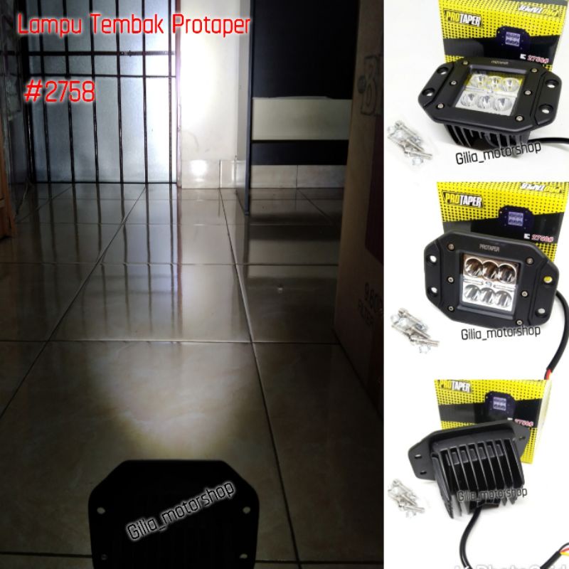 LAMPU TEMBAK SOROT CRF KLX DTRACKER WRX PROTAPER TYPE 2758 6LED MODIFIKASI UNIVERSAL