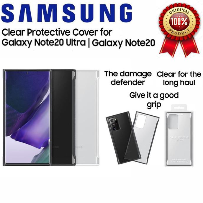 

PROMO 100% Original Samsung Note 20 Ultra, Note 20 Clear Protective Cover - Hitam, note 20 Office &