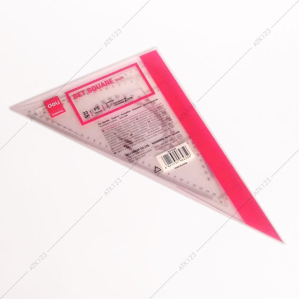 

Stok Terakhir Penggaris Segitiga Deli Set Square 33 cm E6435 Murah