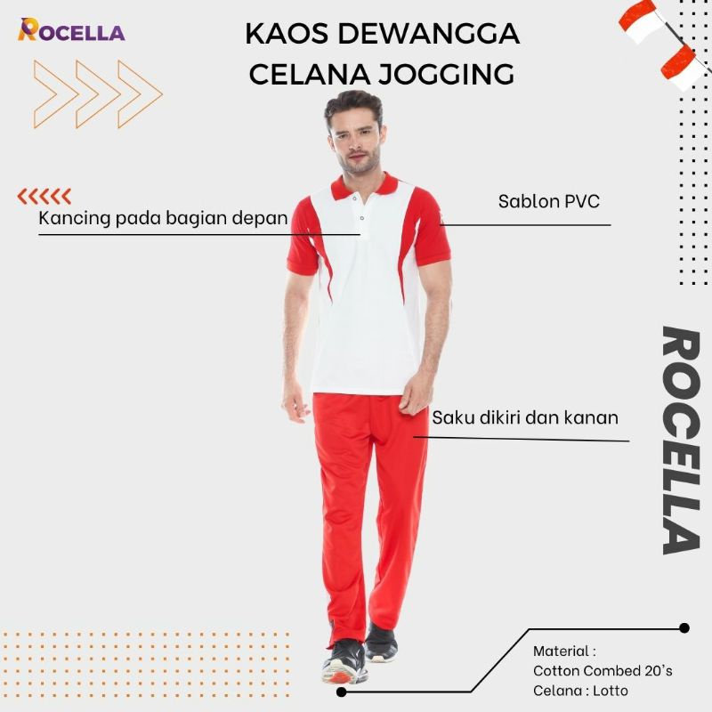 Setelan Baju Olahraga Couple Muslimah Lengan Panjang (edition spesial kemerdekaan)-5