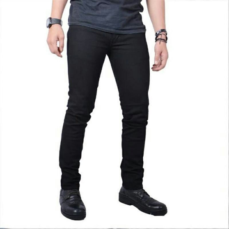 clana jeans hitam pria/clana jeans pensil