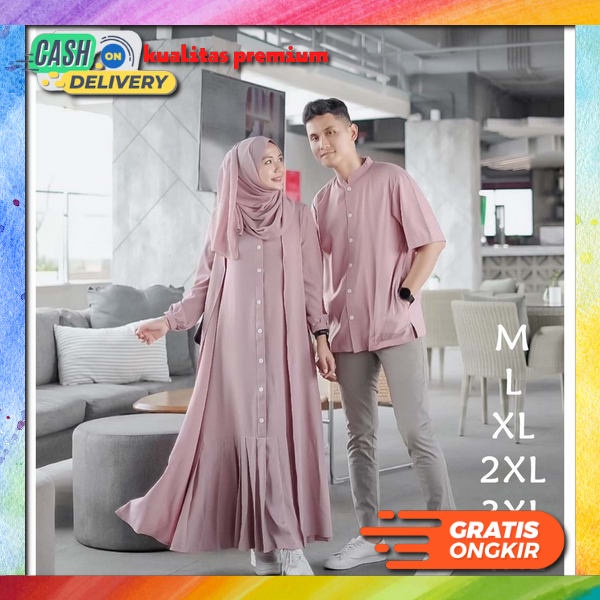 Baju Gamis Couple Suami Istri Baju Couple Model Baju Cauple Keluarga M Gamis Couple Brokat Mutiara C