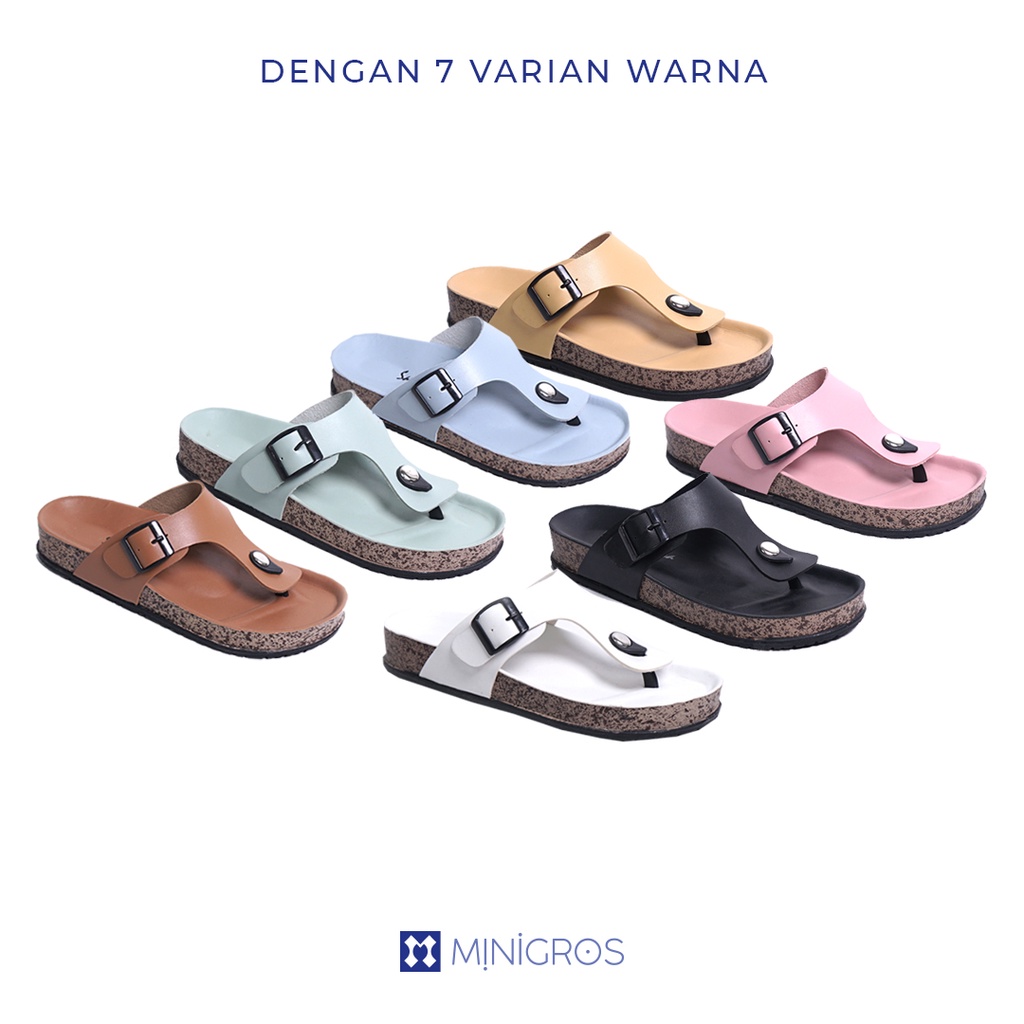 Sara Sara LEONY Sandal jepit wanita casual sendal japit cewek sol puyuh model birken kekinian