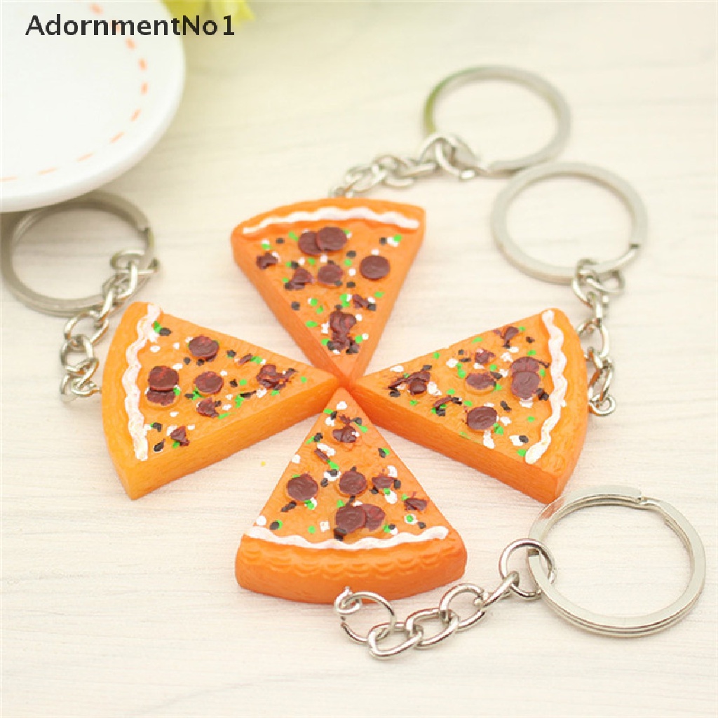 (AdornmentNo1) 1pc / 6pcs Gantungan Kunci Bentuk Pizza