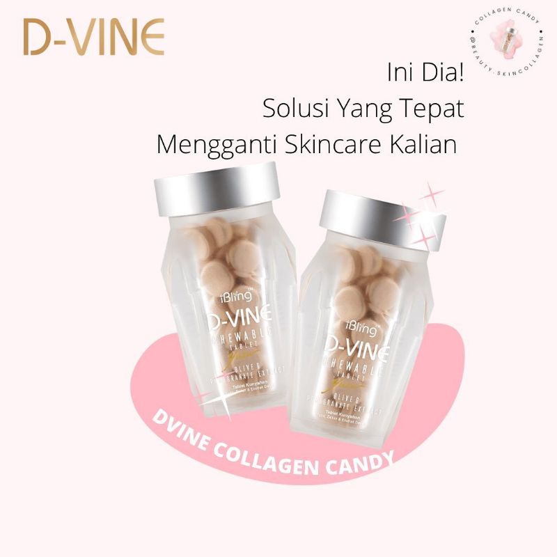D-VINE Collagen Divine Ecer Obat pencerah Kulit Divine 100% Original pemutih permanen