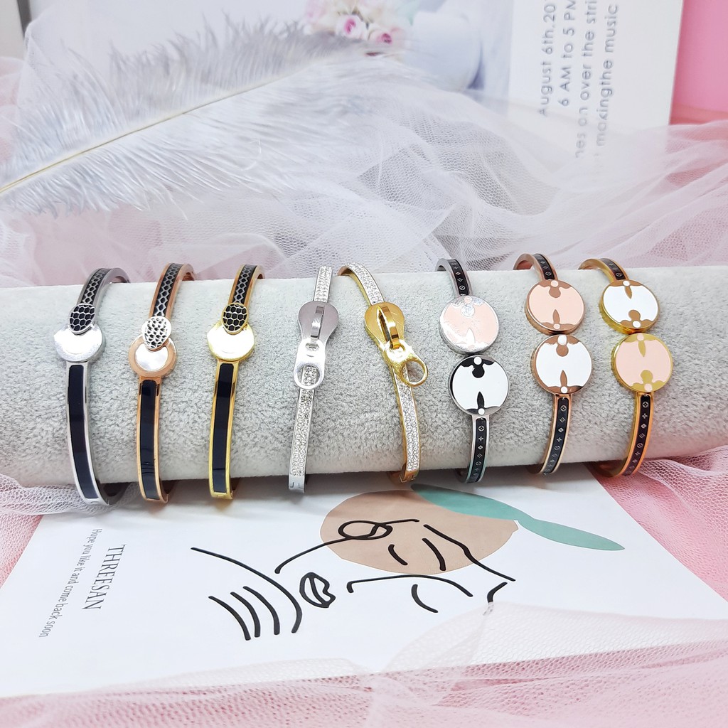 Gelang Titanium Bangle Cantik Rose Gold - BB571