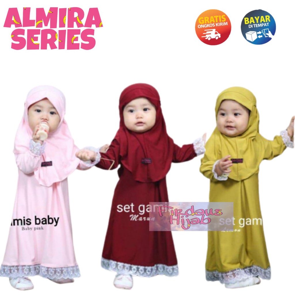 Gamis Bayi Lucu 0-17 bulan Gamis Bayi Perempuan Dress Bayi Perempuan Setelan Anak Perempuan Import