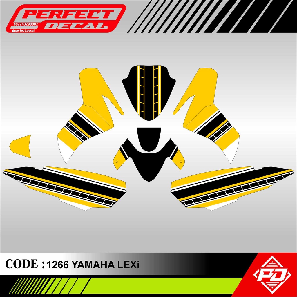 Decal Stiker Motor YAMAHA LEXI 125 / LEXI S OLD / NEW Full Body Sticker Custom Variasi
