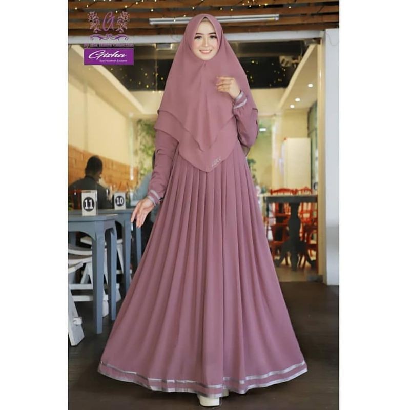 Baju Gamis Wanita Dress Syari Lebaran Terbaru 2022 gamis Juliana Syari Gamis MOSCREPE