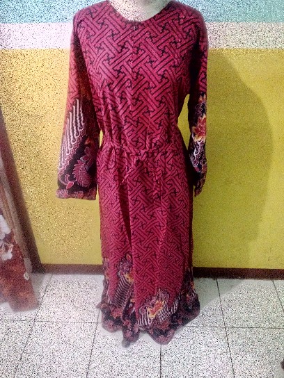 Ms Gamis Batik Sriwedari Maxi Bumil/busui Katun Sogan Allsize & Jumbo