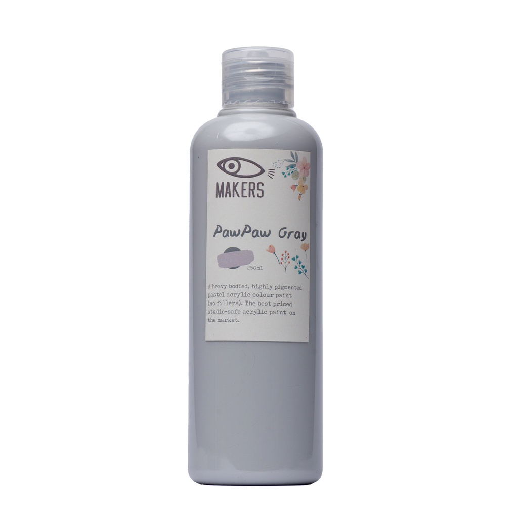 

Paw Paw Gray Acrylic Pastel Paints 250ml by MAKERS