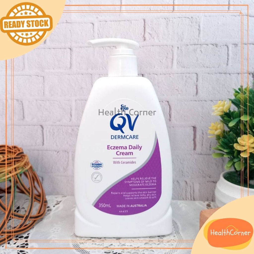 QV Dermcare Eczema Daily Cream / Wash with Ceramides 350ml Pump / QV Intensive Sabun Lotion Kulit Eksim Kering