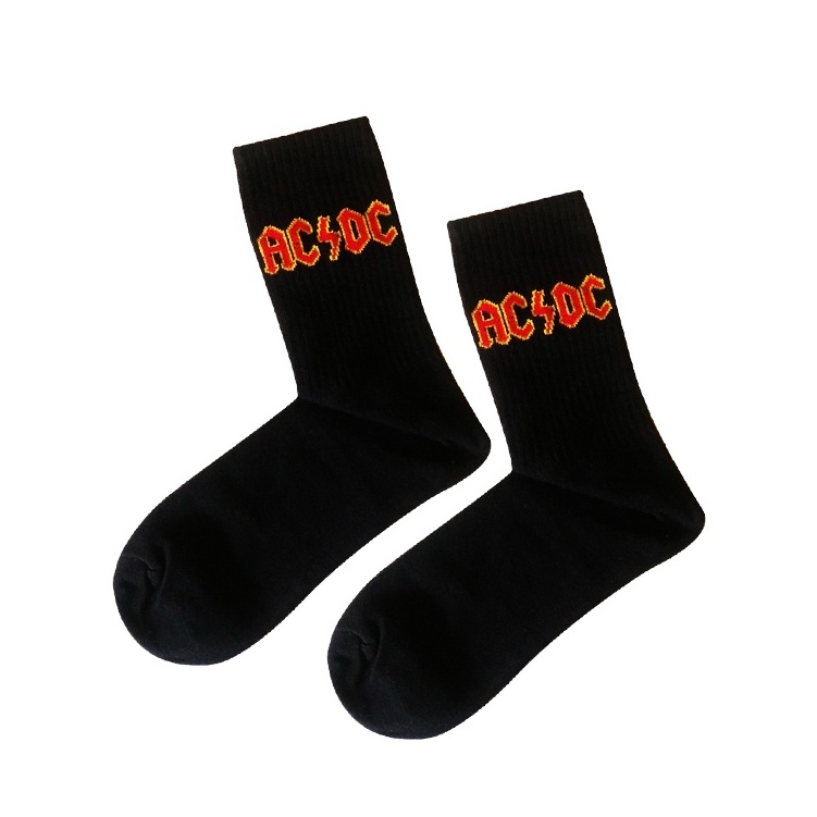 Kaos Kaki Band ACDC Socks Kaus Kaki Skate Old School Sekolah Gaul Keren Motif