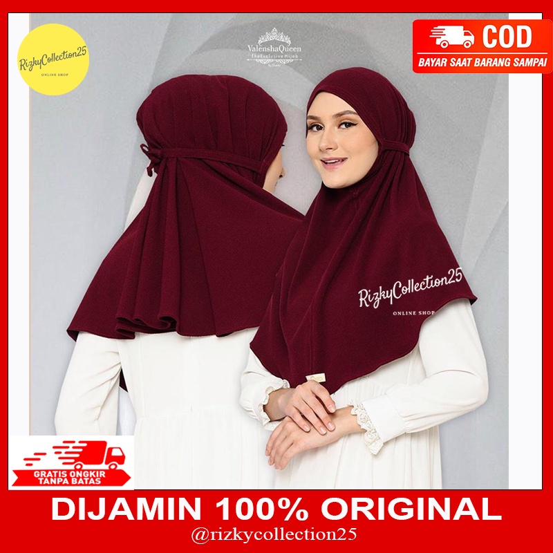 BERGO ZINETA ORIGINAL VALENSHAQUEEN HIJAB BAHAN RAYON UNIQLO PREMIUM ORI VALENSHA KERUDUNG TERBARU