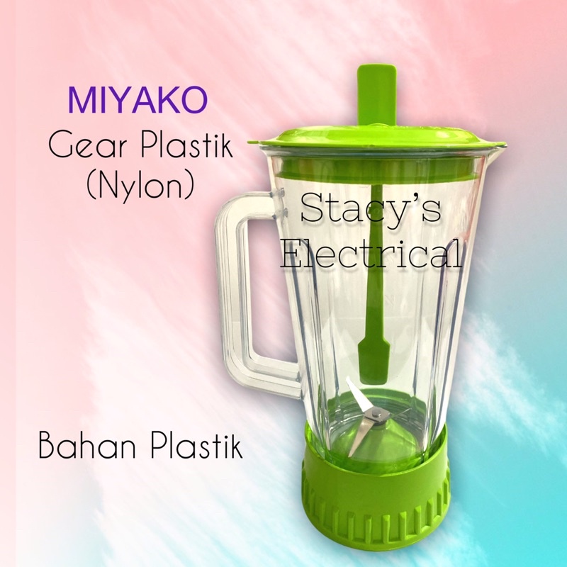 GELAS BLENDER MIYAKO BL 102 GS/151 GF/CH 501/302 GS (gear bawah nylon) PISAU 6