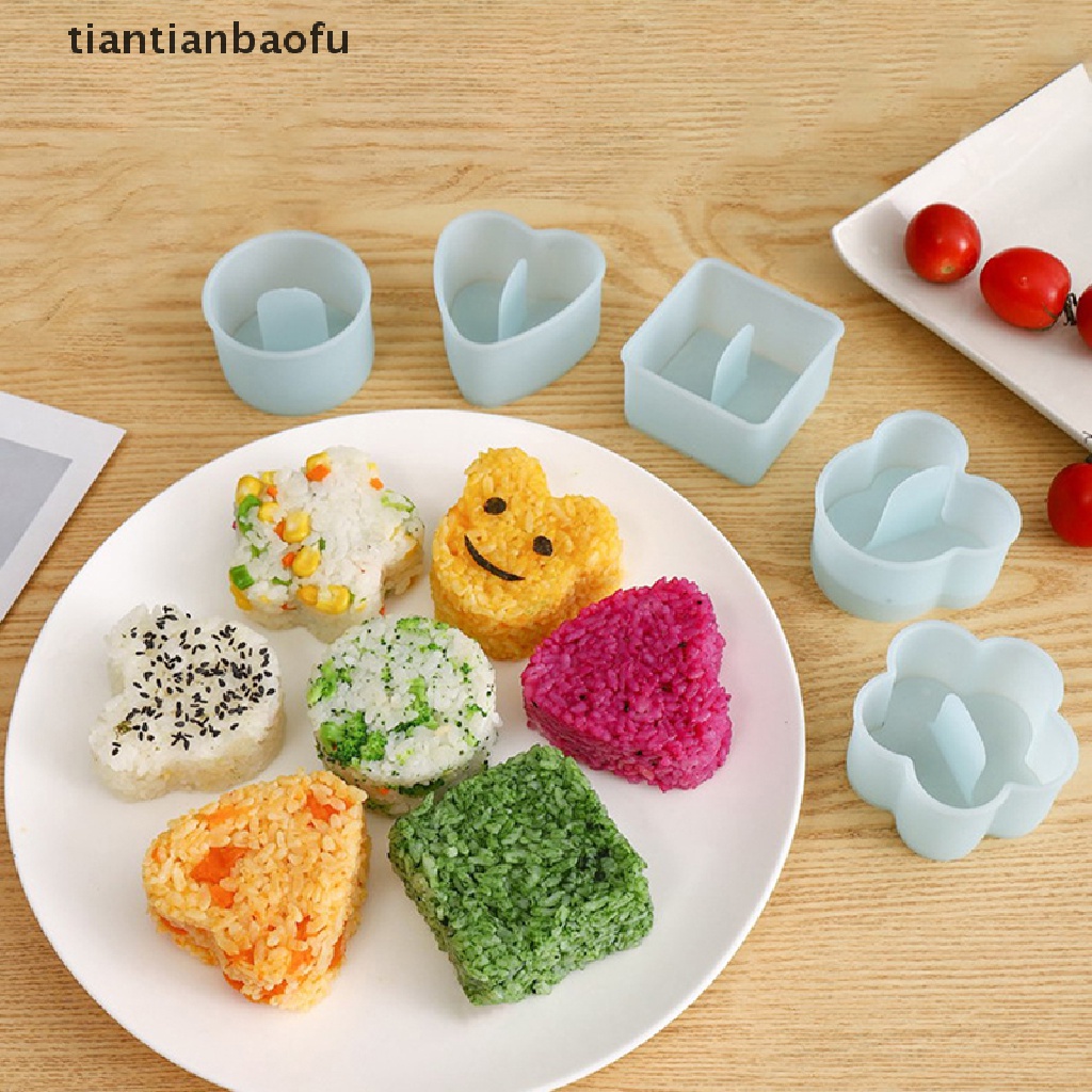 Set 5 Pcs Cetakan Nasi Bentuk Kartun Untuk Bento Sushi