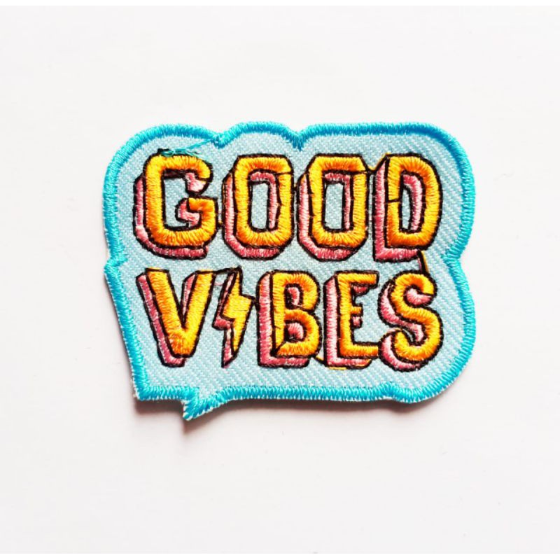 Patch bordir good vibes