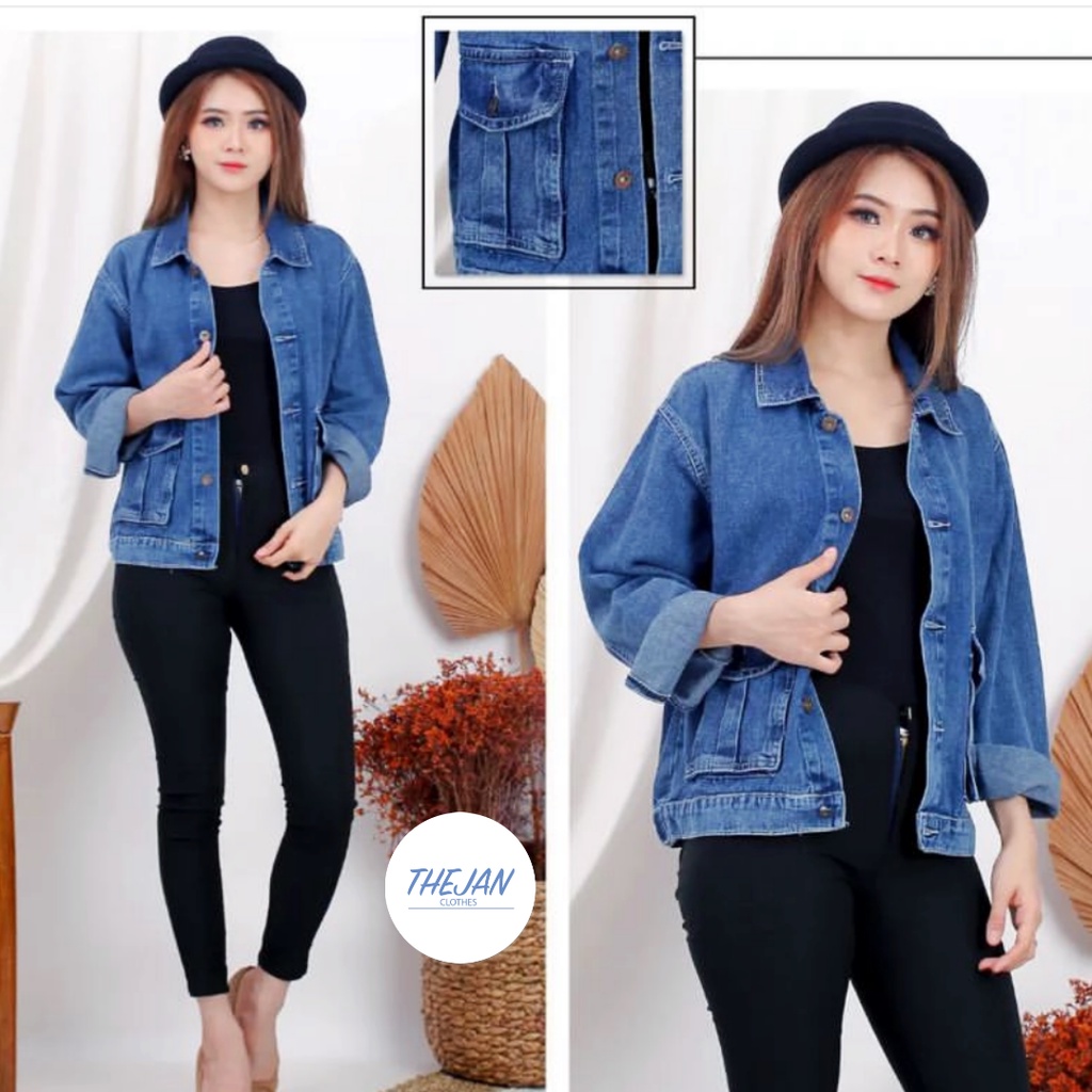 (ORIGINAL) Oversize silva jacket jeans wanita by Genijeans