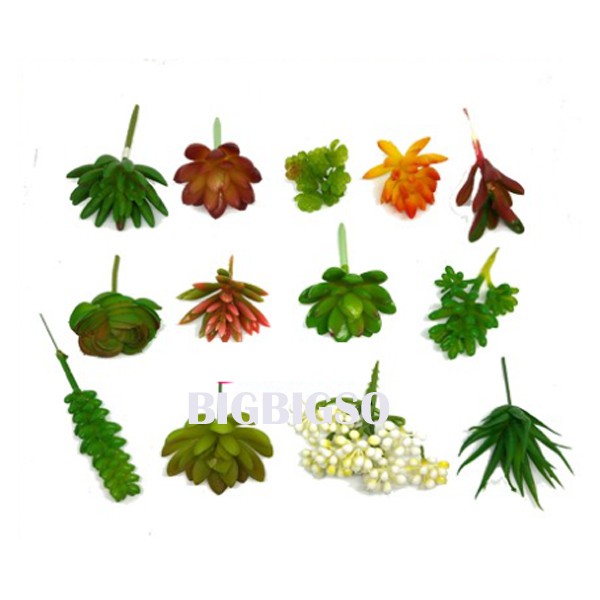 Kaktus Sukulen palsu Cactus Artificial, Sukulen Kaktus Plastik Murah Tanpa Pot, Bunga Artifisial