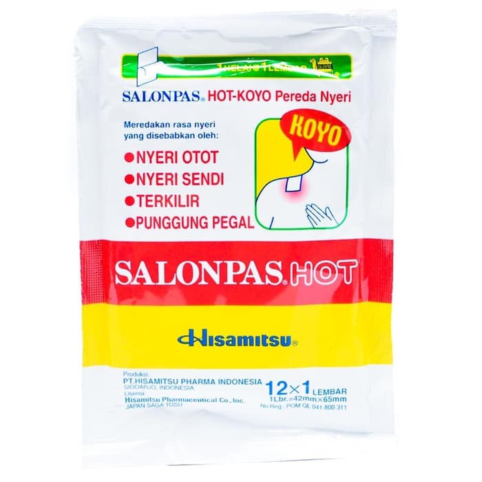 Salonpas Hot Koyo kemasan isi 12 lembar