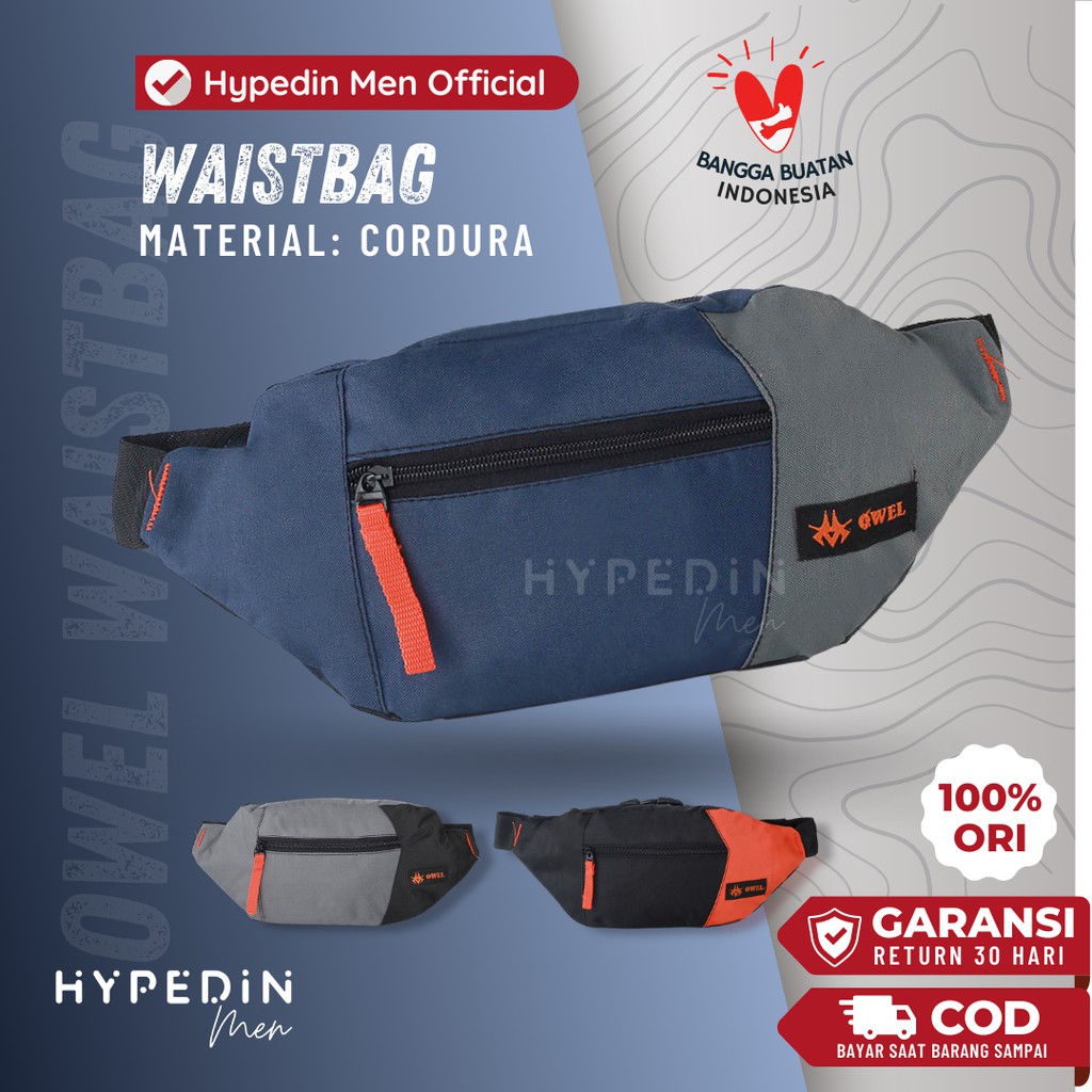 Waistbag Pria Tas Selempang Original Cordura Tas Pinggang Distro Lokal Brand Premium Hypedin
