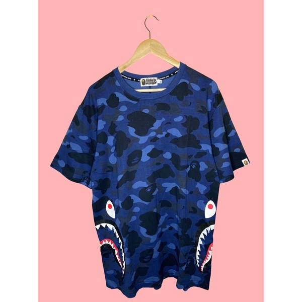 Original Kaos Tees Bape Shark Side Camo Blue