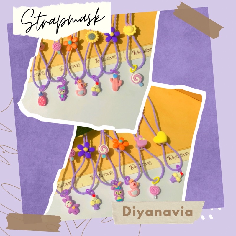 DIYANAVIA - PURPLE Strap mask lucu aesthetic strapmask konektor connector mask tali masker strapmask