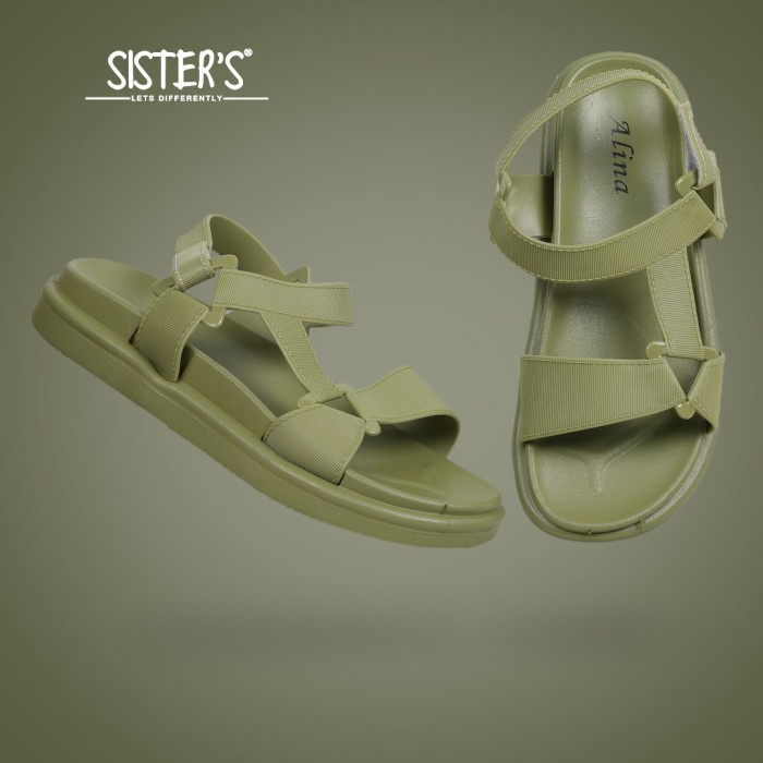 Sandal Sepatu Karet Wanita SOURSOP - Sandal Karet Premium IMPORT - Hijau, 38