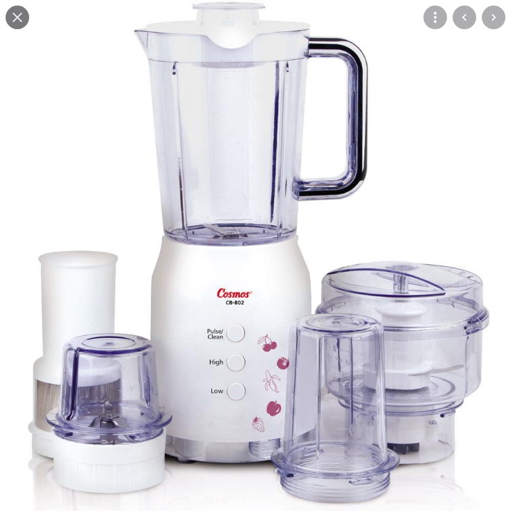 BLENDER COSMOS CB 802 BLENZ 5 IN 1 SERBAGUNA BAHAN PLASTIK 1.2 LITER