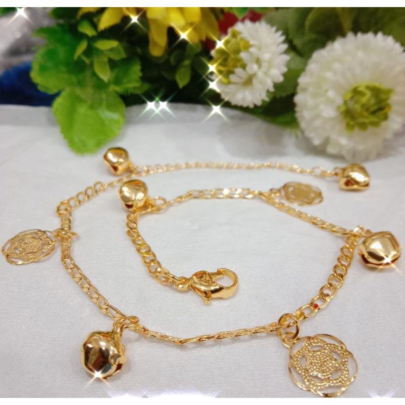 gelang kaki rumbai motif xuping dewasa