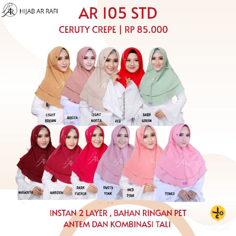 Hijab arrafi kode AR 105 standar hijab instan original || INAYAHHIJAB-1