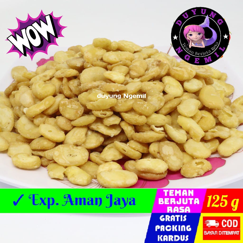 

Kacang Koro Asin 125g / Kacang Merci Original - Duyung Ngemil - snack kiloan makanan ringan jajanan jadul jajanan murah cemilan sehat