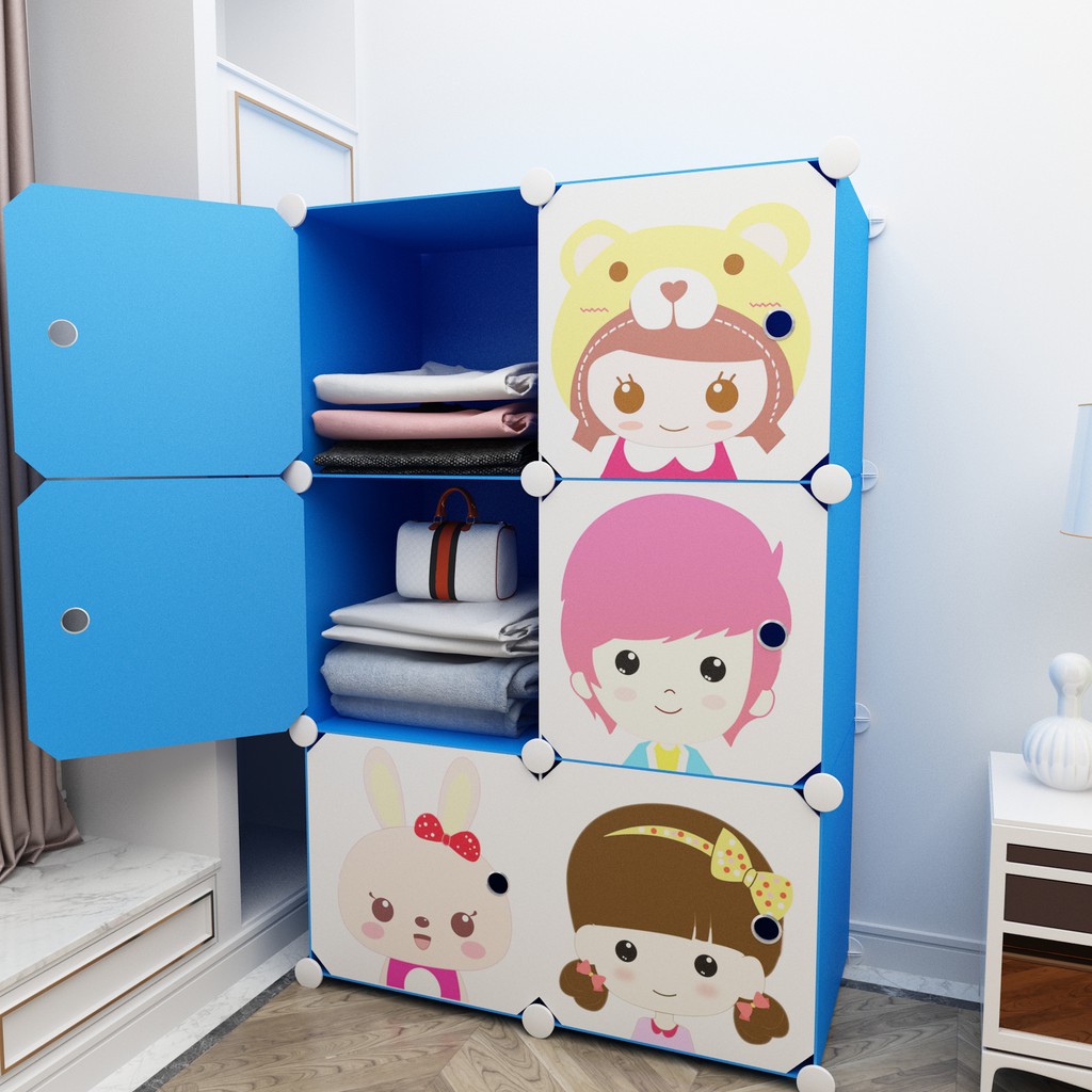 LEMARI 6 PINTU bermotif OLL-603JL-5