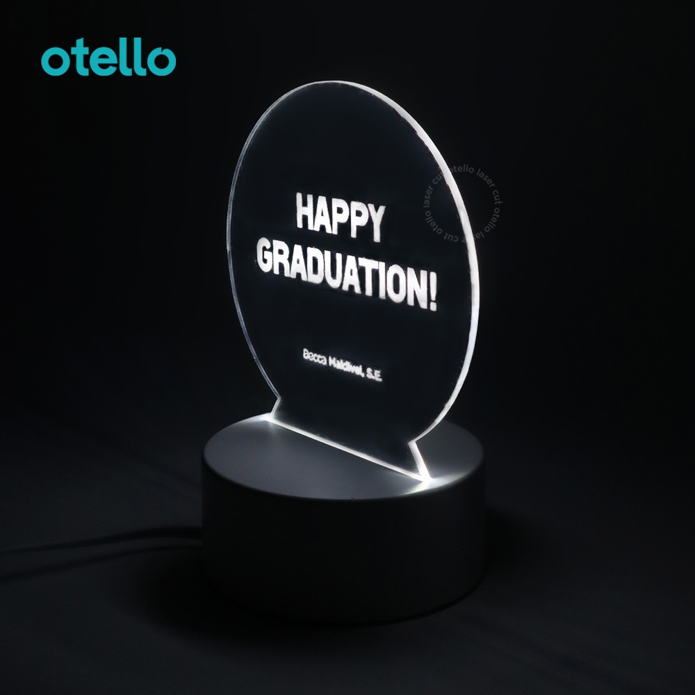 Acrylic Night Lamp Hadiah Custom Lampu Tidur Kado Wisuda Graduation Gift Teman Sahabat Dekorasi