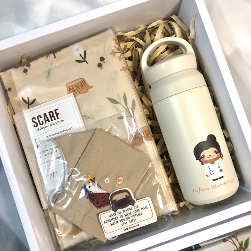 TUMBLER DOKTER CUSTOM NAMA SCARF GRADUATION BIRTHDAY HAMPER KADO ULTAH WISUDA IDUL FITRI
