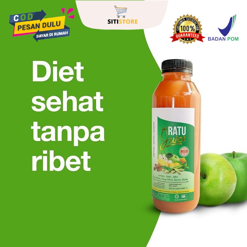 

Ratu Juice 100% Original Diet Sehat Tanpa Ribet Jus Diet Herbal Ampuh Turunkan BB Lemak Kolesterol