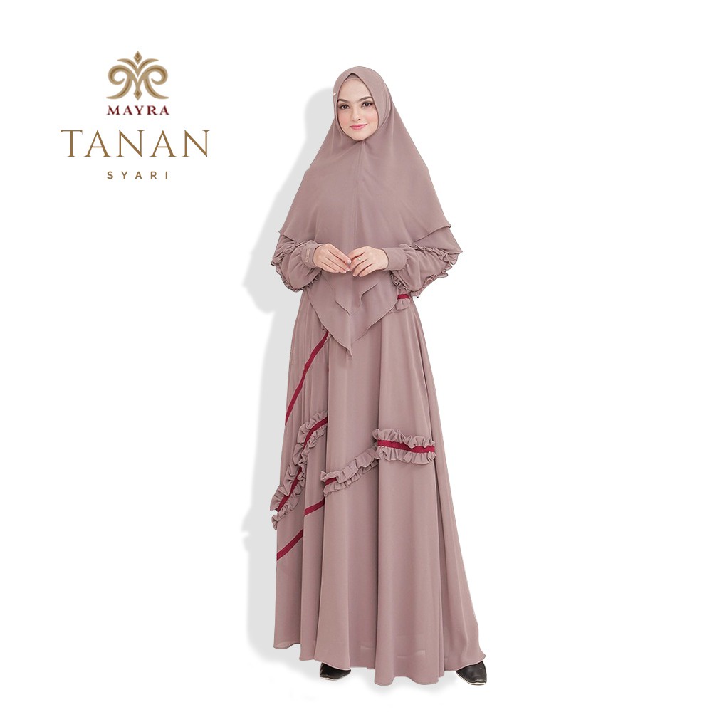 Gamis Tanan (1 Set Gamis Syari & Khimar) Mayra Indonesia