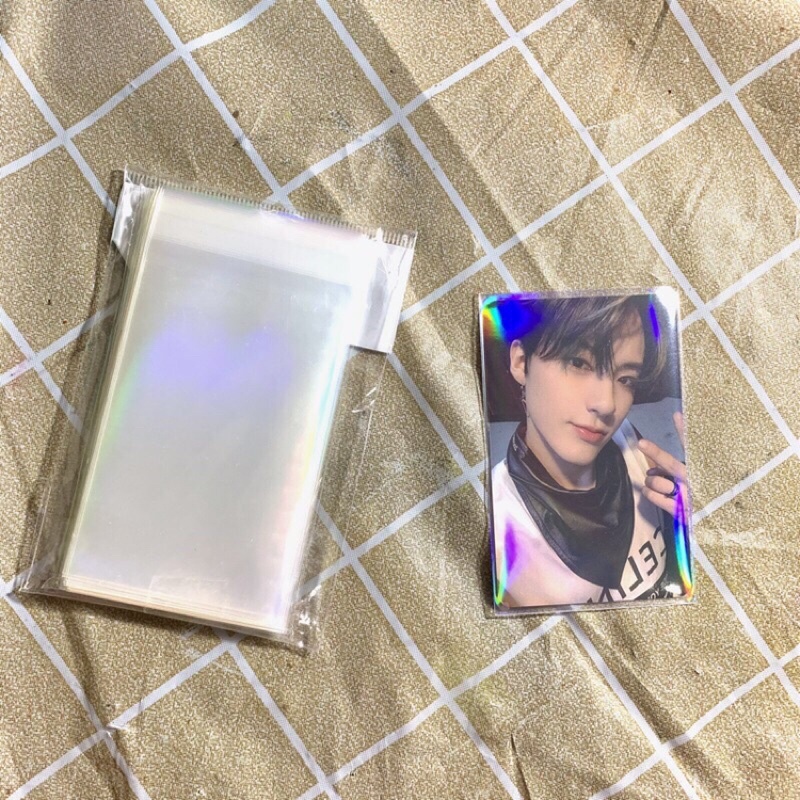 [READY STOCK] 1 pack inner sleeve meet seal 100 pcs / hologram / holo glitter no seal