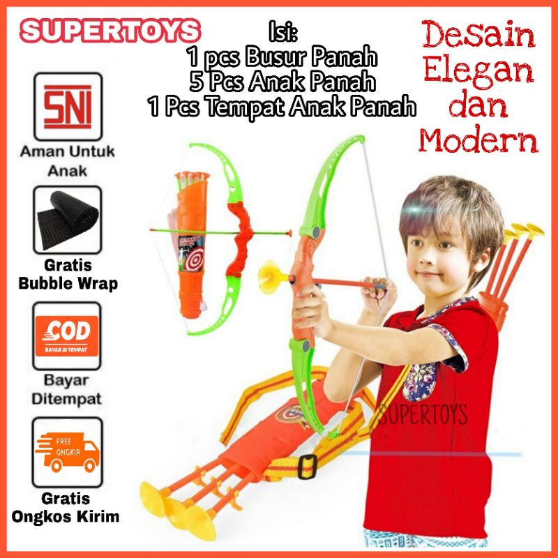 Mainan Panah Panahan Anak Busur Panah Archer Archery Memanah Kado Anak Laki Laki