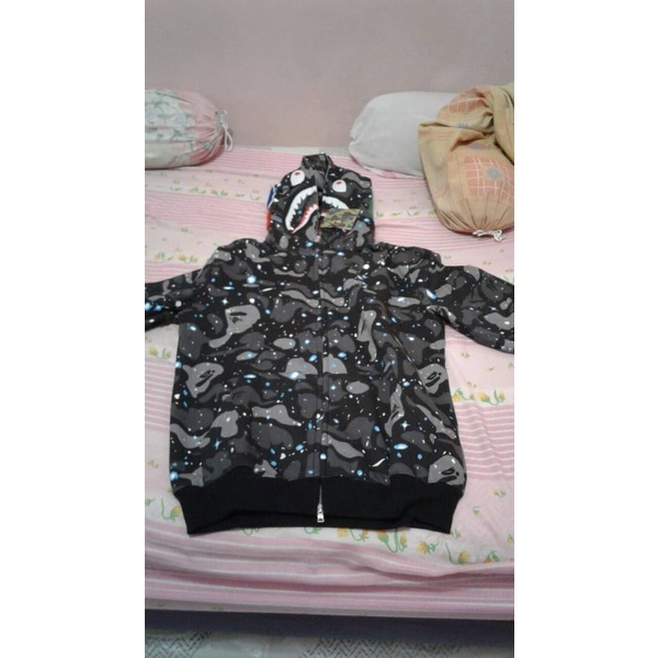 Pria-Jaket- Bape Shark / Bape Hoodie / Jaket Bape A Bathing Ape Shark Space Galaxy -Jaket-Pria.