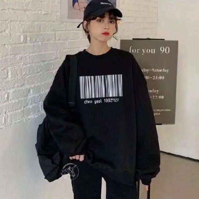 Sweater Pria Wanita Oversize/Sweater Wanita Korea Chenyeol M-Xxl - Navy, M Promo